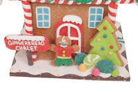Nouveau décor de maison en céramique de Noël Chalet en pain d'épice tridimensionnel ornement de maison d'affichage intérieur en forme de sol de pain