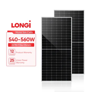 แผงโซลาร์เซลล์ LONGI ประสิทธิภาพสูงแบบสองหน้าชนิด N รุ่น Longi Solar PV กำลังไฟ 550W-600W 555W-560W ในรอตเตอร์ดัม - Product Image 3