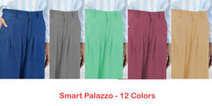 Pantalon décontracté gris élégant pour femme, coupe ample, jambe large, tissu doux, taille haute - Product Image 5