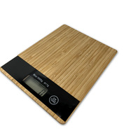 Balance électronique de cuisine haute précision à base de bambou, alimentation directe usine, pour pâtisserie maison, fonction tare, 2 piles AAA