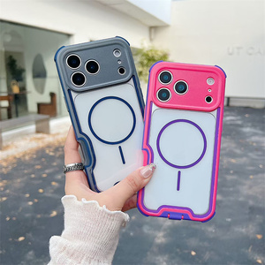 Funda Magnética <span class=keywords><strong>4</strong></span> <span class=keywords><strong>en</strong></span> <span class=keywords><strong>1</strong></span> a Prueba de Golpes con Airbag y Cobertura Total 360° para iPhone 17 Pro Max 18 16 15 14 - Product Image 5