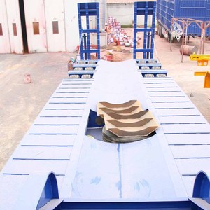 Diskon besar transportasi ekskavator 3 AS 4 AS leher angsa tempat tidur rendah tempat tidur Semi truk Trailer - Product Image 2