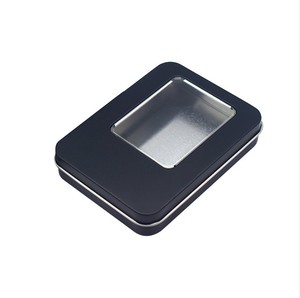 Rỗng hình chữ nhật kim loại hộp thiếc với rõ ràng <span class=keywords><strong>PVC</strong></span> cửa sổ - Product Image 3