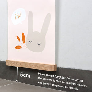 Regla precisa para la tabla de crecimiento de la altura del bebé con marco de fotos de madera maciza y lienzo de tela para decoración de pared - Product Image 4