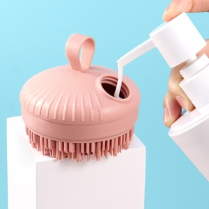 Custom Design <b>Bathroom</b> <b>Accessories</b> Reusable Silicone Soft Bath Brushes with Refill Design for Body Wash - Product Image 2