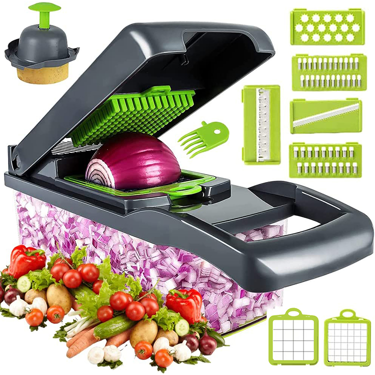 Multifunctional Kitchen Vegetable Cutter Manual 12 In 1 Mandoline Slicer Plastic Fruit Potato Vegetable Chopper Grater Slicer