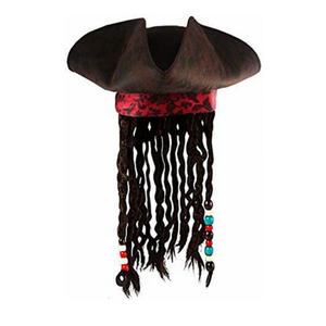 Cappello da <span class=keywords><strong>pirata</strong></span> di vendita caldo con Dreadlocks trecce di capelli cappello da <span class=keywords><strong>pirata</strong></span> tricorno caraibico per <span class=keywords><strong>accessori</strong></span> per costumi da <span class=keywords><strong>pirata</strong></span> - Product Image 1