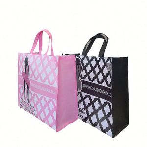 Custom Logo Eco-Friendly Recyclable PP Non-Woven Fabric Tote Reusable Grocery Shopping <b>Bags</b> with Folding Style - Product Image 1