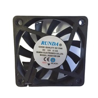 RUNDA kipas OEM ODM penjualan terbaik 12 Volt 60X60 10mm 6010 Gpu kecil Cfm 12 V 24V 5V 60mm Dc ventilasi Radiator kipas pendingin Motor