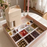 Boîtes de traiteur jetables écologiques personnalisées pour desserts, sucreries, café et biscuits, avec séparateurs pour boîtes alimentaires marron