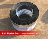 Connecteur de conduit flexible en tissu polyester enduit de PVC, joint d'expansion pour conduit d'air, anti-vibration pour système de ventilation
