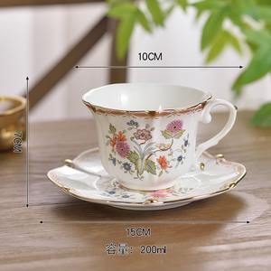 Tazas y Platillos de Porcelana Azul y Blanca Británica de Lujo MSH de 200 ml con Borde Dorado para el Té de la Tarde - Product Image 6
