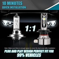 Ampoule de phare LED H7 6000K Blanc Froid Remplacement Direct Faisceau Stable pour Audi A3 8V Amélioration LED des phares