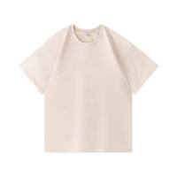 Camiseta retro de manga corta con logo personalizado en blanco para hombre, 100% algodón puro, impresión de alta calidad y ecológica.