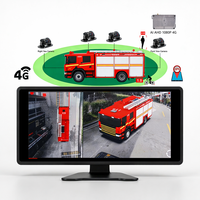 Système de caméra de voiture 360° 4G 1080P AI avec vision panoramique avant/arrière/côté, enregistreur de conduite et de stationnement, étanche