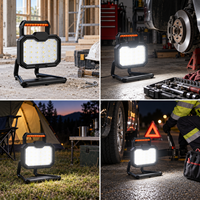Projecteur de travail LED rechargeable OEM 20W 30W portable avec trépied et indicateur de batterie à chargement USB-C