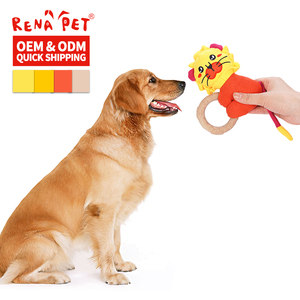 Manufacturer Wholesale <strong>Rabbit</strong> Fox Elephant Lion Squeaky TPR Chew <strong>Pet</strong> <strong>Toys</strong> - Product Image 1