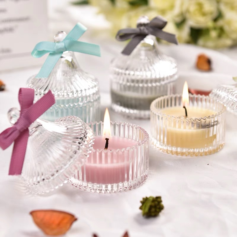 Most popular custom color glass candle holder jar
