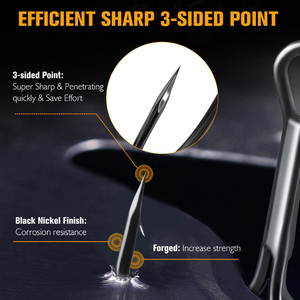 Bulk Treble <strong>Hooks</strong> 3X Strong Forged High Carbon Steel <strong>Black</strong> Nickel V Bend Bass Trout Saltwater Freshwater Fishing <strong>Hooks</strong> - Product Image 3