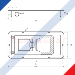Pièces de chambre froide pour camion, <span class=keywords><strong>serrure</strong></span> de porte encastrée pour conteneur - Product Image 2