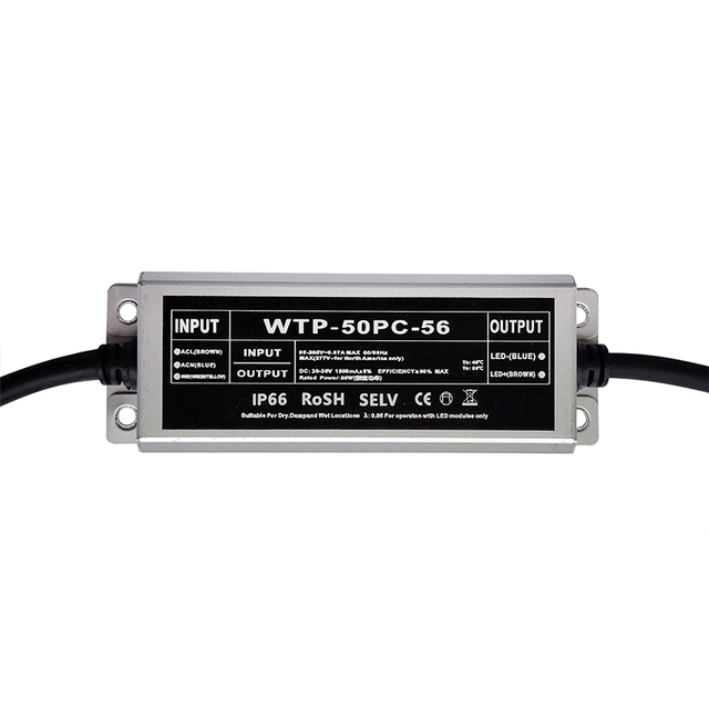 Power Supply Waterproof Streetlight AC85-265V IP66 50W Led Driver