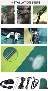 Ultra-léger Étanche Portable <span class=keywords><strong>Parachute</strong></span> Nylon Adultes Portable Camping Jardin Confortable et Durable 201D Nylon Hamac Swing - Product Image 6