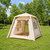 Tente de camping gonflable portable Oxford, grande tente familiale, imperméable, coupe-vent, protection UV, quatre saisons, montage rapide et automatique