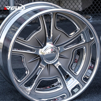 Velg Mobil Custom Forged 2-piece Polished Wheels 5x120 5x114.3 untuk Chevrolet Corvette C8, Ferrari SF90
