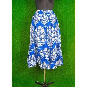Elegante Falda Azul para Mujer, Ligera, de Algodón Indio, Estampada a Mano por Expertos Artesanos, Hecha a Mano, Talla Personalizada, Precio al por Mayor - Product Image 1
