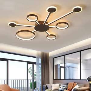 Lámpara de techo LED moderna con forma creativa Diseño acrílico ultrafino para dormitorio y sala de estar Base de aluminio - Product Image 1