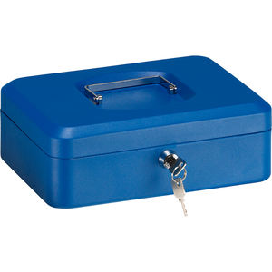 Caja de seguridad - llave con banda, dimensiones 250x115x90 mm, color azul, ideal para conexión y distribución de fluidos en - Product Image 1