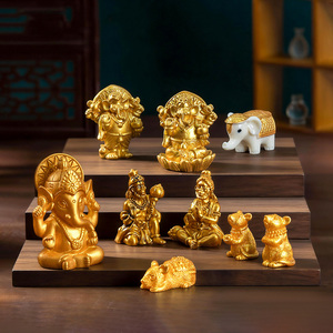 Figurine en résine de l'éléphant du <span class=keywords><strong>dieu</strong></span> Ganesha, ornement religieux, cadeau, décoration de bureau, artisanat - Product Image 6