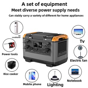 แบตเตอรี่สำรองฉุกเฉินแบบพกพา 2400W(2000Wh) ขายดี พร้อมหน้าจอ LCD สำหรับตั้งแคมป์กลางแจ้ง จ่ายไฟได้ 2400W - Product Image 3