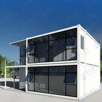 Maison conteneur préfabriquée portable FLKT, bureau de chantier mobile moderne, logement temporaire modulaire
