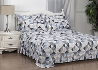 Drap de lit en microfibre, 6 pièces, ensemble Ultra-doux et confortable, beaux motifs imprimés, pour toutes les saisons