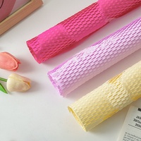 Rouleau de papier d'emballage en nid d'abeille en gros, papier artistique maillé coloré pour bouquets de fleurs fraîches, emballage cadeau, matériel pour fleuristes
