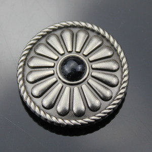 Hoa màu Ngọc Lam conchos bạc mạ đúc đồng xu nút với vít trở lại - Product Image 4