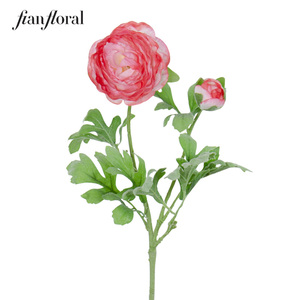 FONG IAN Fiore di Ranuncolo Artificiale Fatto a Mano 40cm, Fiori Artificiali Realistici, Spray Floreale Finto con Foglie Verdi per Decorazioni Casa e Matrimoni - Product Image 5
