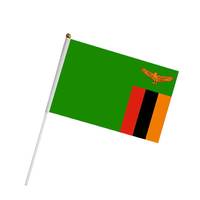 Bandera de Mano Personalizada de Poliéster de 14x21 cm con Diseño de la Selección Brasileña de Fútbol para Fanáticos del Fútbol