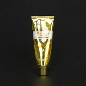 Flacon vide en <span class=keywords><strong>plastique</strong></span> aluminium doré, 50ml-400ml, 5 pièces, pour crème cosmétique, Tube <span class=keywords><strong>souple</strong></span> pour nettoyant de visage, conteneurs de Lotion à presser, 50g-400g - Product Image 5