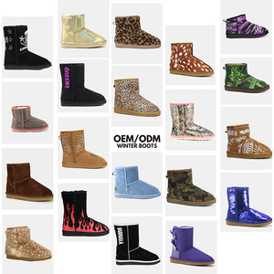 أحذية ثلج نسائية فاخرة مصنوعة يدويًا من جلد الغنم الأصلي مع بطانة صوف دافئة ومقاومة للانزلاق للخريف والشتاء - Product Image 3