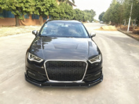 Calandre avant pour Audi A3 S3 8V 2013-2016 |   ABS Nouveau Chrome de Haute Qualité |   Grille personnalisée RS3 en stock aux États-Unis |   Accessoires Gratuits |