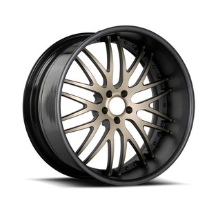 Jantes de voiture en alliage d'aluminium forgé, finition grise brossée avec lèvre chromée, 18 19 20 21 22 23 24 pouces, pour <span class=keywords><strong>Ferrari</strong></span> Audi BMW Mercedes - Product Image 3