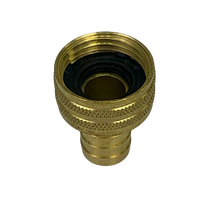 Raccord de tuyau d'arrosage 5/8'' à filetage femelle 3/4'' - Vis moletée à tige courte