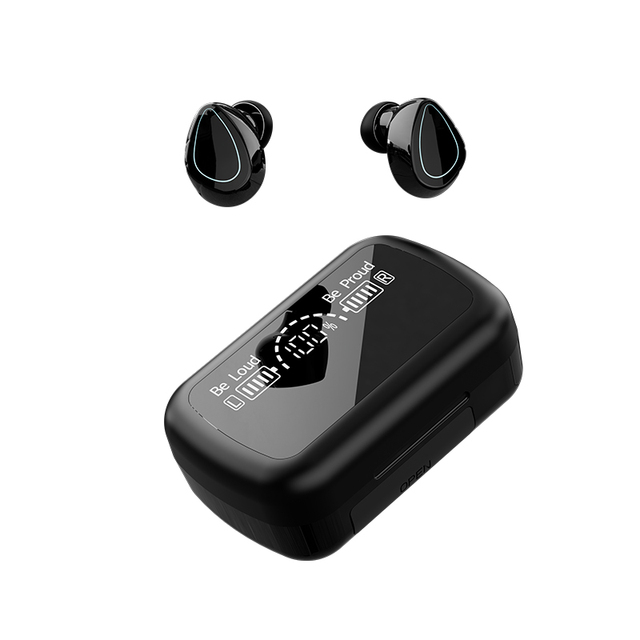 Sky-10 TWS Sport Wireless Mirror Earphone With Charging Box Waterproof 9D HD Stereo Earbuds