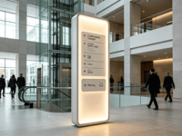 Kiosque numérique d'extérieur étanche en acier inoxydable certifié CE pour signalisation et orientation, haute luminosité, réponse rapide, standard automobile