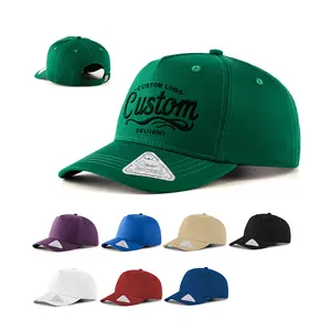 Custom 5 Panel Cotton Baseball Caps Premium 3D Embroidery Print Logo Fitted Unisex Baseball Sports Cap Hats
