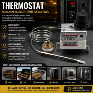 Meilleur prix dernière poêle à frire 250 degrés Thermostat interrupteur Thermostat <span class=keywords><strong>Skip</strong></span> Thermostat - Product Image 1