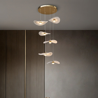 Lustre moderne pour escalier et plafond haut, luminaire rotatif en verre, lampe suspendue pour villa, duplex, loft