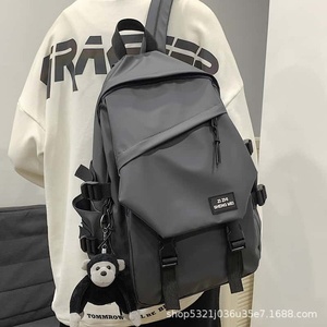 Cute Fruit Snail Gray PU Waterproof Backpack 12 Inches 20-39L Multiple Pockets Zipper Closure Unisex Travel - Product Image 4